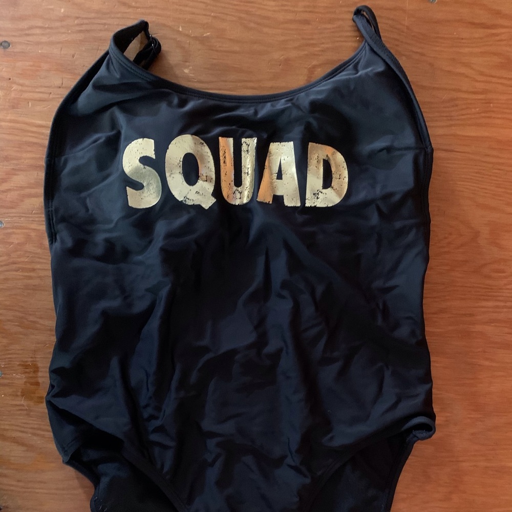 One piece black swimsuit